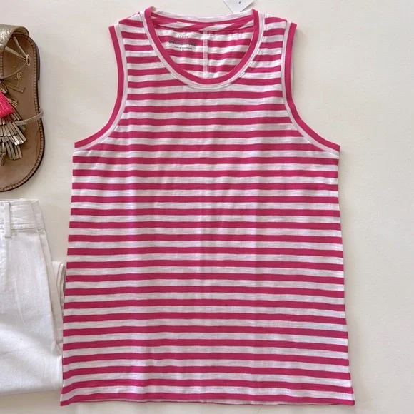 J. Crew Stripes Girlfriend Tank - Picture 4 of 7